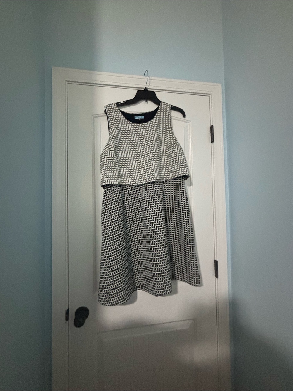 Cynthia Rowley Black and White Gingham Sleeveless Dress